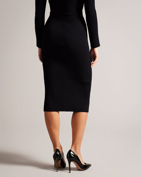 BETYLOU-Skirts-Strut your stuff in BETYLOU. This midi-length skirt is designed for both comfort and style. With a button-up side and a split hem, it offers a unique and trendy look that's perfect for any day of the week. Its elasticated waistband ensures a snug and comfortable fit all day long. Pencil skirt Ribbed knit Midi length Button up side Split hem Elasticated waistband- Ted Baker Romania